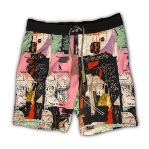 Andy Warhol X Jean Michel Basquiat X Billsbong Shorts Size 32